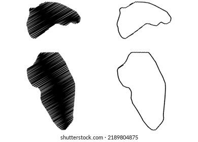 Isla de Poivre y Du Sud (República de Seychelles, Océano Índico, Islas Exteriores, Islas Amirante) mapa ilustrativo de los vectores, dibujo de dibujos animados Atolón de Poivre y mapa de Ile Du Sud