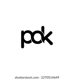 pok initial letter monogram logo