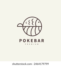 poke bar or sushi logo design illustration 4