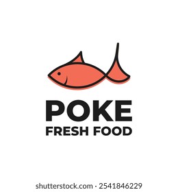 ideia do conceito de design do logotipo do poke bowl para o menu do restaurante no havaí