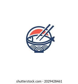 poke bowl logo design, poke logo icon