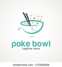 Poke Bowl Logo Design Unique