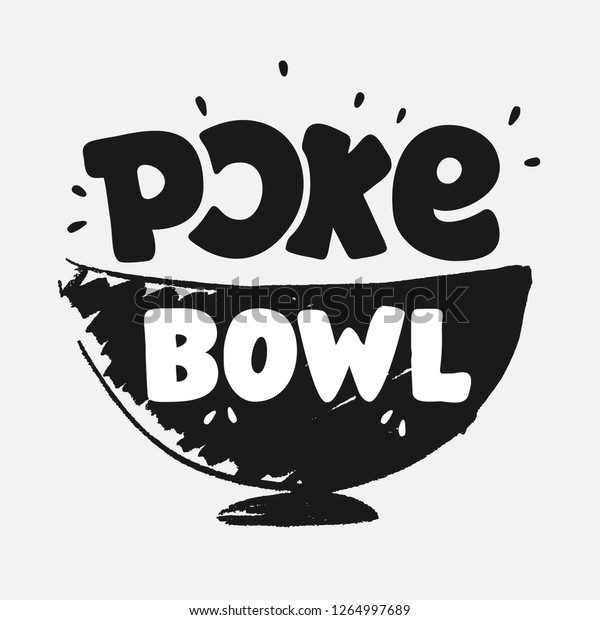 Poke Bowl Logo Restaurant Vector Design Stock Vector Royalty Free