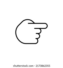poke hand gesture editable stroke icon, Smart stroke icon
