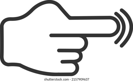 Poke icon, finger icon vector