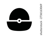 Pokeball Icon Simple Design White Background