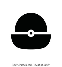 Pokeball Icon Simple Design White Background