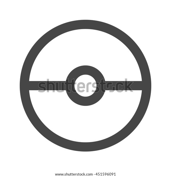 Pokeball Icon Transparent Isolated Vector Illustration Stock Vector