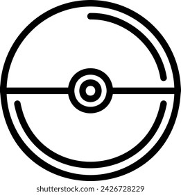 pokeball line icon illustration vector