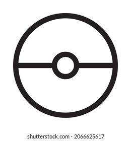  Pokeball vector illustration in flat art, low polygon and vector art style.Pokeball icon.  Isolated and transparent vector illustration on white background.drawn with different technique