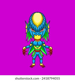 Pokemon character design fan art color vector 240129