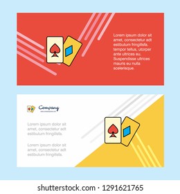 Poker abstract corporate business banner template, horizontal advertising business banner.