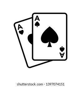 poker - ace icon vector design template