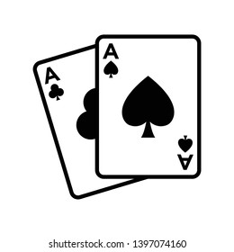poker - ace icon vector design template