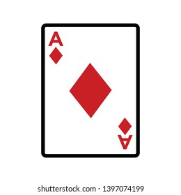 poker - ace icon vector design template