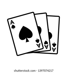 poker - ace icon vector design template