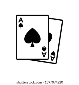 poker - ace icon vector design template