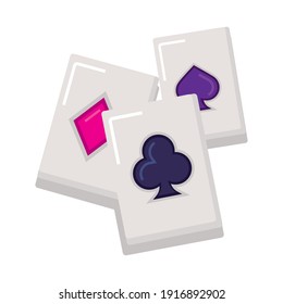 poker aces cards casino game icon vector illustration design