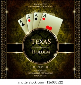 Poker aces. Vector background.