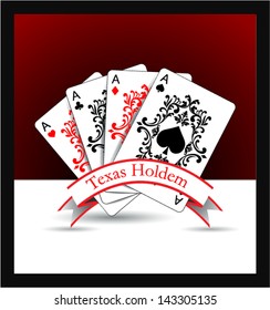 Poker Aces. Vector background.