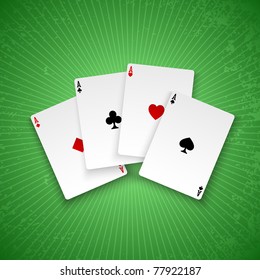 Poker aces. Vector background. Eps10