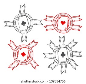 poker art card label ace