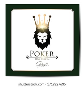 Poker background with the lion.