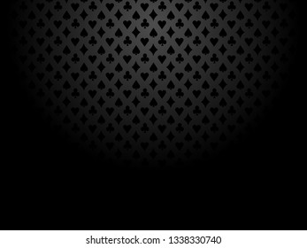 Poker background suits vector black grey