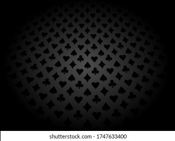 Poker background suits vector black grey