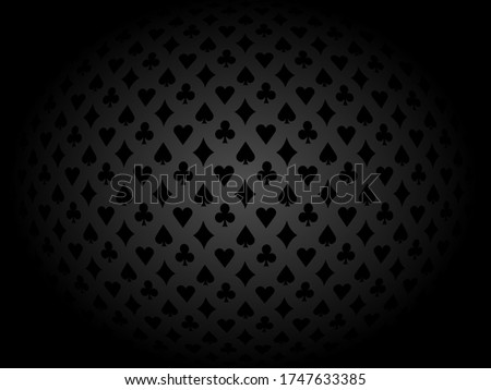 Poker background suits vector black grey