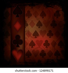 Poker background in vintage style , vector illustration