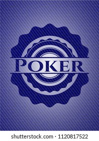 Poker badge with jean texture