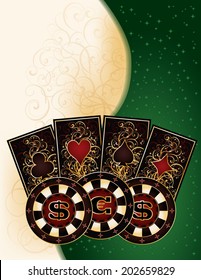Poker banner, vector illustration