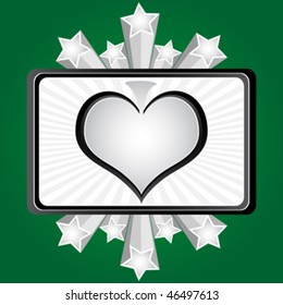poker banner-heart