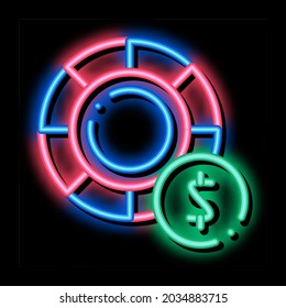 Poker Betting And Gambling neon light sign vector. Glowing bright icon sign. transparent symbol illustration