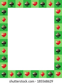 poker border frame game cards