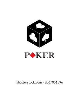 Logo de la caja de póquer. muy adecuado para íconos, logos, símbolos, empresas, etc