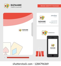 Poker Business Logo, File Cover Visiting Card and Mobile App Design. Vector Illustration