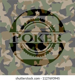 Poker camouflage emblem