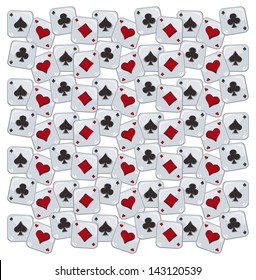 poker card cartoon seamless pattern