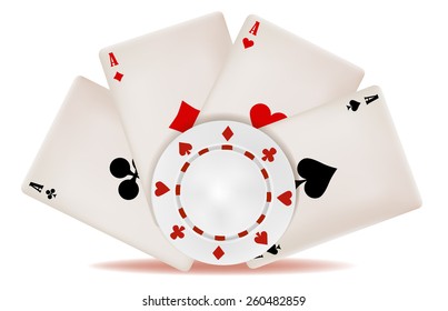 the poker card and chip