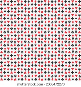 Poker-Karte-Blumenmuster auf weißem Hintergrund