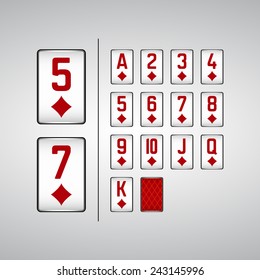 poker card graphics, diamonds