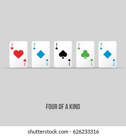 Poker Card Hand - Four of a kind