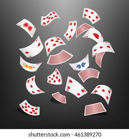 Poker Card Heart Scattered