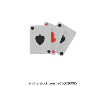poker card icon 3d illustration render