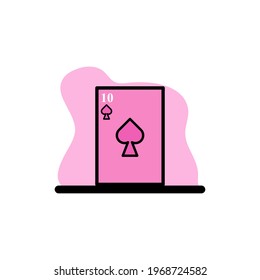 Poker Card Icon Conceptual Vector Design Illustration eps10