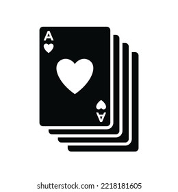 poker card icon vector design template in white background