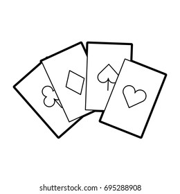 poker card isolated icon