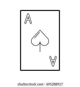 poker card isolated icon